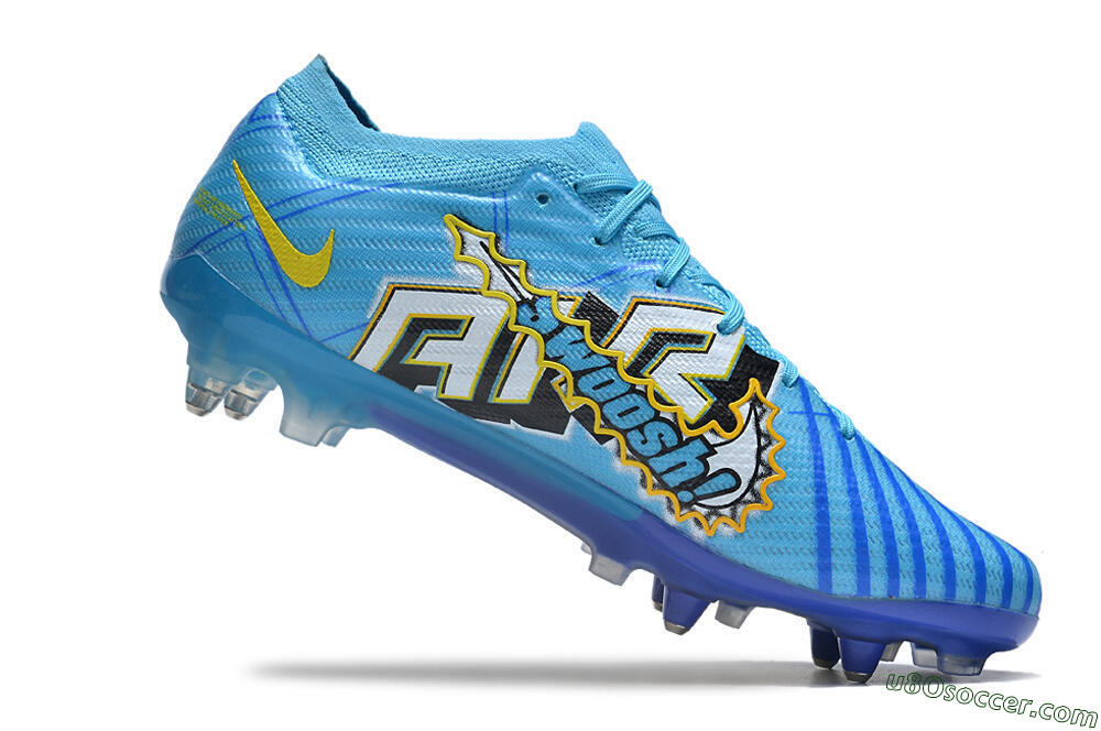 Nike Air Zoom Mercurial Vapor 15 Elite SG Soft Ground Soccer Cleats - Blue/Yellow/Orange/White 4