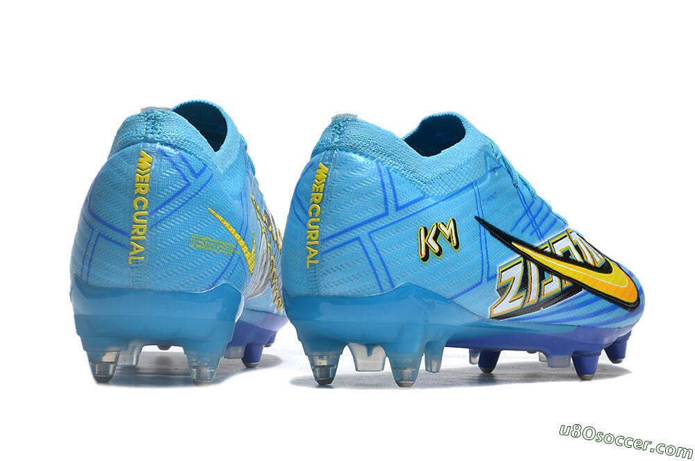 Nike Air Zoom Mercurial Vapor 15 Elite SG Soft Ground Soccer Cleats - Blue/Yellow/Orange/White 6