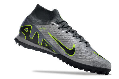 Nike Air Zoom Mercurial Superfly 9 Elite TF Artificial Turf Soccer Shoes - Silver/Grey/Black/Green
