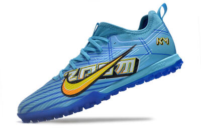 Nike Air Zoom Mercurial Vapor 15 Pro TF Artificial Turf Soccer Shoes - Blue/Yellow/Orange/White