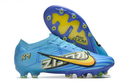 Nike Air Zoom Mercurial Vapor 15 Elite AG Artificial Grass Soccer Cleats - Blue/Yellow/Orange/White
