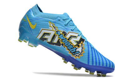 Nike Air Zoom Mercurial Vapor 15 Elite AG Artificial Grass Soccer Cleats - Blue/Yellow/Orange/White