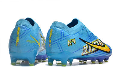 Nike Air Zoom Mercurial Vapor 15 Elite AG Artificial Grass Soccer Cleats - Blue/Yellow/Orange/White