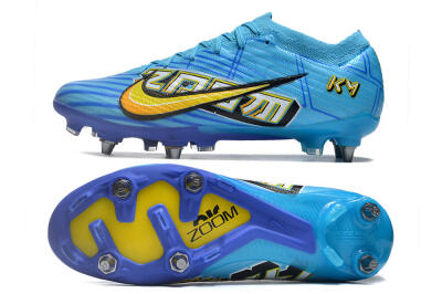 Nike Air Zoom Mercurial Vapor 15 Elite SG Soft Ground Soccer Cleats - Blue/Yellow/Orange/White
