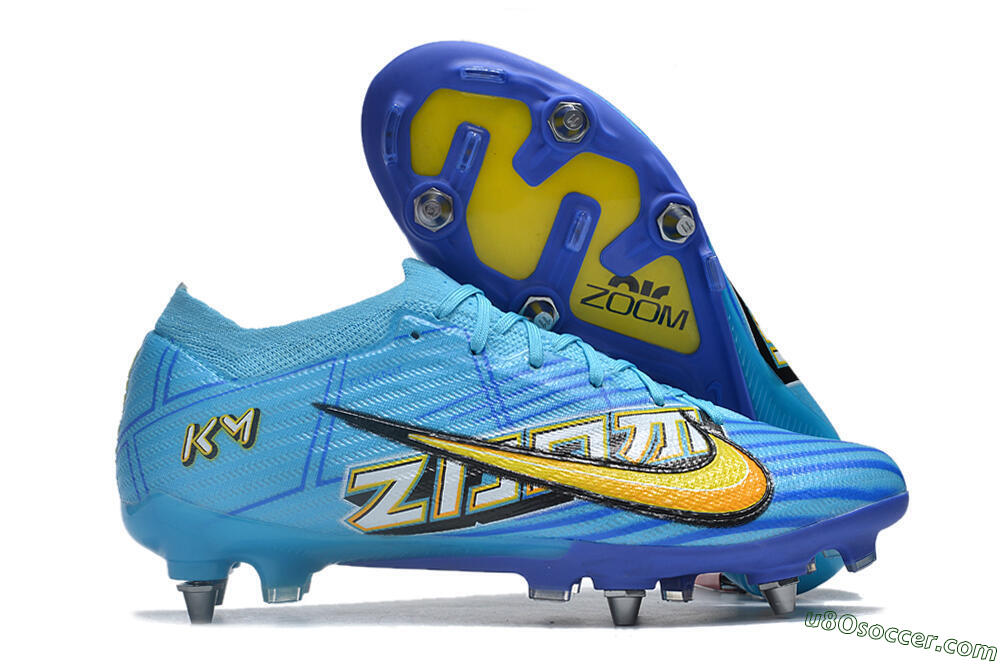 Nike Air Zoom Mercurial Vapor 15 Elite SG Soft Ground Soccer Cleats - Blue/Yellow/Orange/White 1