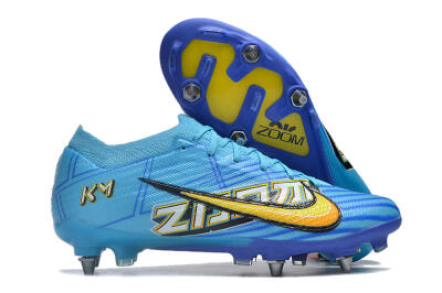 Nike Air Zoom Mercurial Vapor 15 Elite SG Soft Ground Soccer Cleats - Blue/Yellow/Orange/White