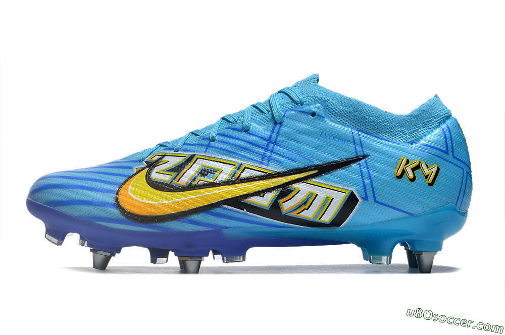 Nike Air Zoom Mercurial Vapor 15 Elite SG Soft Ground Soccer Cleats - Blue/Yellow/Orange/White 2