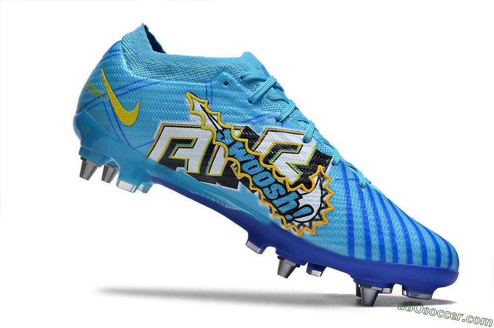 Nike Air Zoom Mercurial Vapor 15 Elite SG Soft Ground Soccer Cleats - Blue/Yellow/Orange/White 4