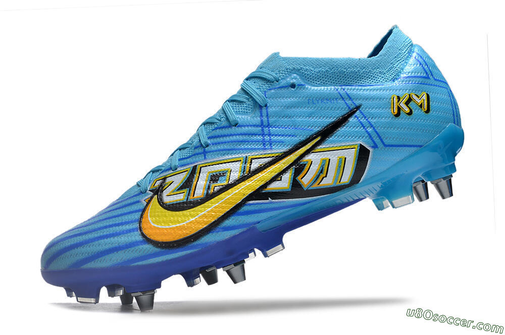 Nike Air Zoom Mercurial Vapor 15 Elite SG Soft Ground Soccer Cleats - Blue/Yellow/Orange/White 5