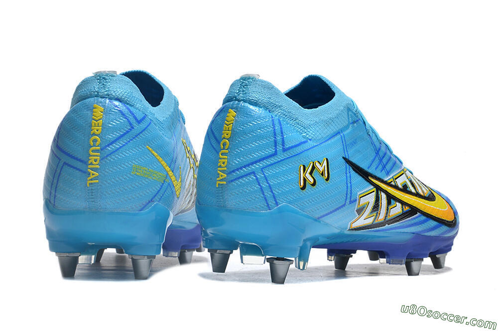 Nike Air Zoom Mercurial Vapor 15 Elite SG Soft Ground Soccer Cleats - Blue/Yellow/Orange/White 6
