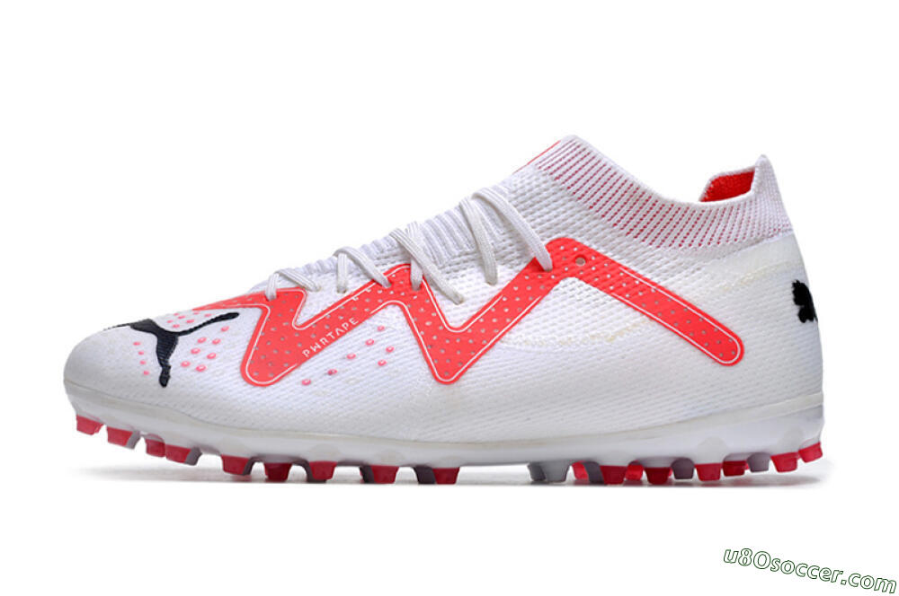 Puma Future Ultimate MG Multi Ground Soccer Cleats - White/Red/Black 2