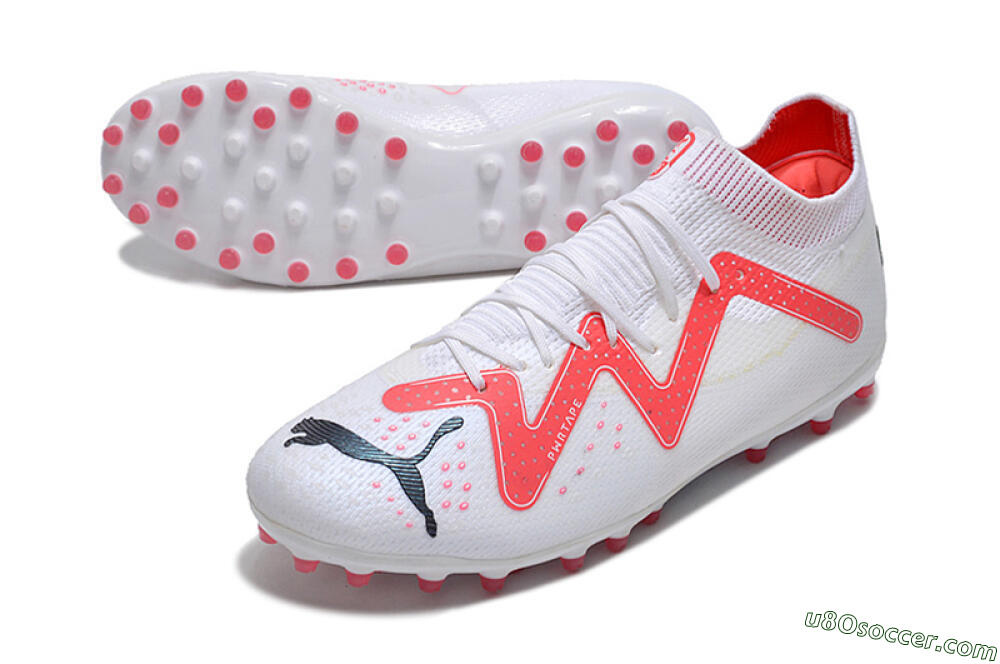 Puma Future Ultimate MG Multi Ground Soccer Cleats - White/Red/Black 3