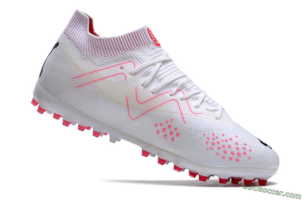 Puma Future Ultimate MG Multi Ground Soccer Cleats - White/Red/Black 4