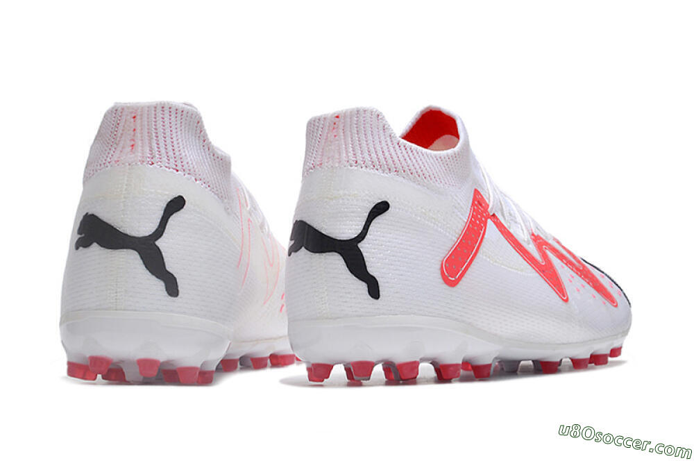 Puma Future Ultimate MG Multi Ground Soccer Cleats - White/Red/Black 6