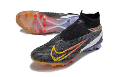 Nike Phantom GX Elite FG Firm Ground Soccer Cleats - Black/Yellow/Orange/Purple