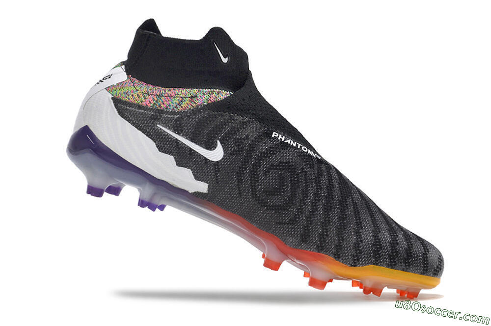 Nike Phantom GX Elite FG Firm Ground Soccer Cleats - Black/Yellow/Orange/Purple 4