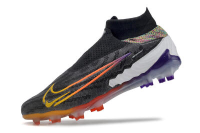 Nike Phantom GX Elite FG Firm Ground Soccer Cleats - Black/Yellow/Orange/Purple