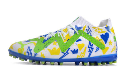 Puma Future Ultimate MG Multi Ground Soccer Cleats - White/Yellow/Blue