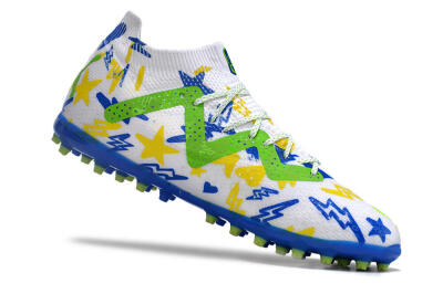 Puma Future Ultimate MG Multi Ground Soccer Cleats - White/Yellow/Blue