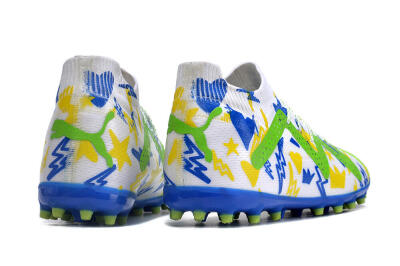 Puma Future Ultimate MG Multi Ground Soccer Cleats - White/Yellow/Blue