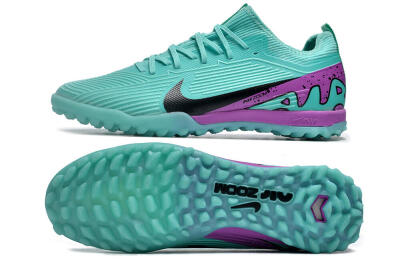 Nike Air Zoom Mercurial Vapor 15 Pro TF Artificial Turf Soccer Shoes - Jade/Black/Purple