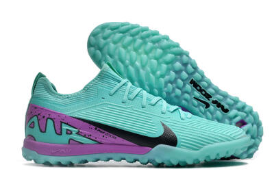 Nike Air Zoom Mercurial Vapor 15 Pro TF Artificial Turf Soccer Shoes - Jade/Black/Purple