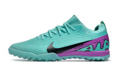 Nike Air Zoom Mercurial Vapor 15 Pro TF Artificial Turf Soccer Shoes - Jade/Black/Purple