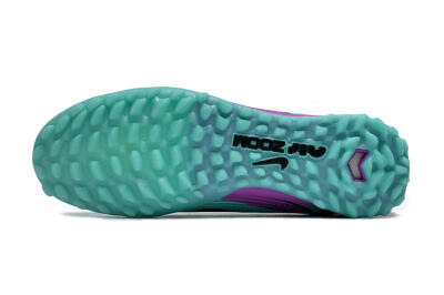 Nike Air Zoom Mercurial Vapor 15 Pro TF Artificial Turf Soccer Shoes - Jade/Black/Purple