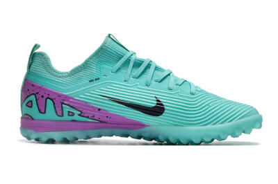 Nike Air Zoom Mercurial Vapor 15 Pro TF Artificial Turf Soccer Shoes - Jade/Black/Purple