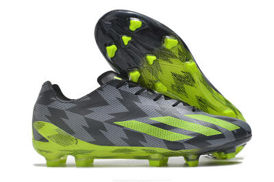 Adidas X Crazyfast+ FG Firm Ground Soccer Cleats - Black/Grey/Green