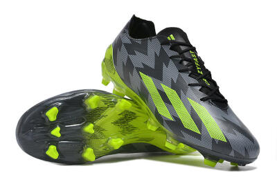 Adidas X Crazyfast+ FG Firm Ground Soccer Cleats - Black/Grey/Green