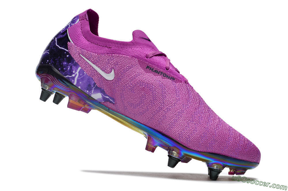 Nike Phantom GX Elite SG Soft Ground Soccer Cleats - Purple/White/Gold 4