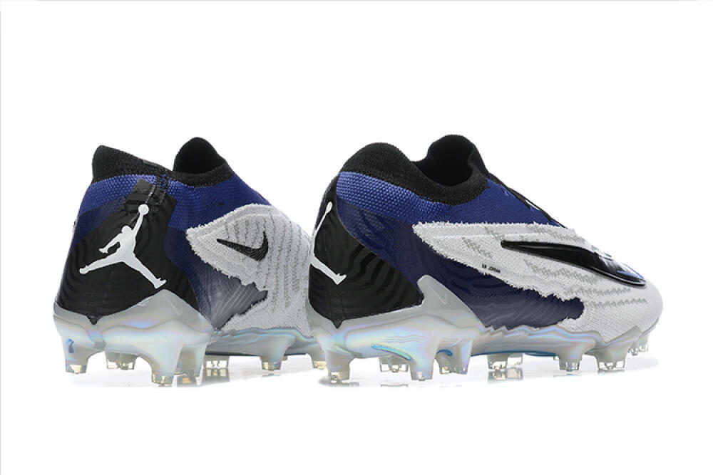 Nike Phantom GX Elite FG Firm Ground Soccer Cleats - Grey/Black/Blue 9