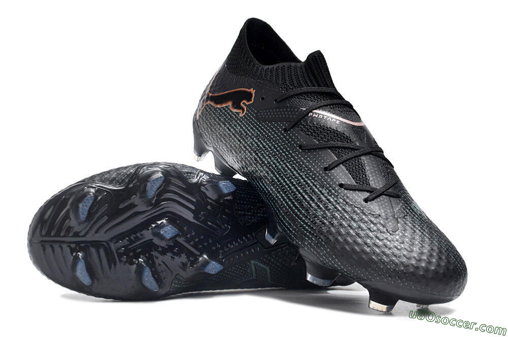 Puma Future Ultimate 2024 FG Firm Ground Soccer Cleats - Black/Blue/Gold 3
