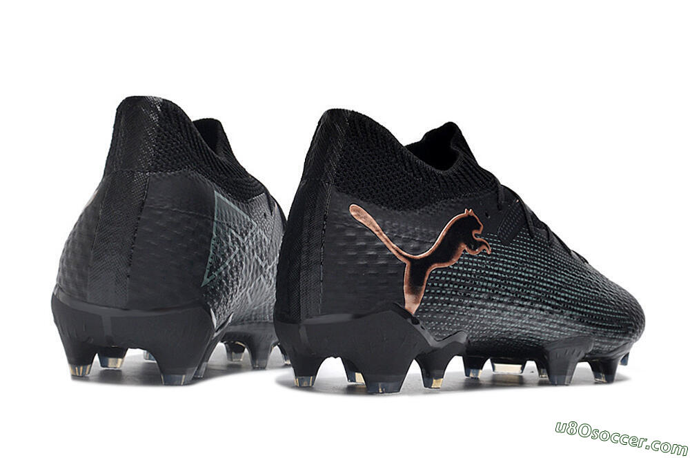 Puma Future Ultimate 2024 FG Firm Ground Soccer Cleats - Black/Blue/Gold 6