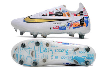 Nike Phantom GX Elite SG Soft Ground Soccer Cleats - White/Rainbow