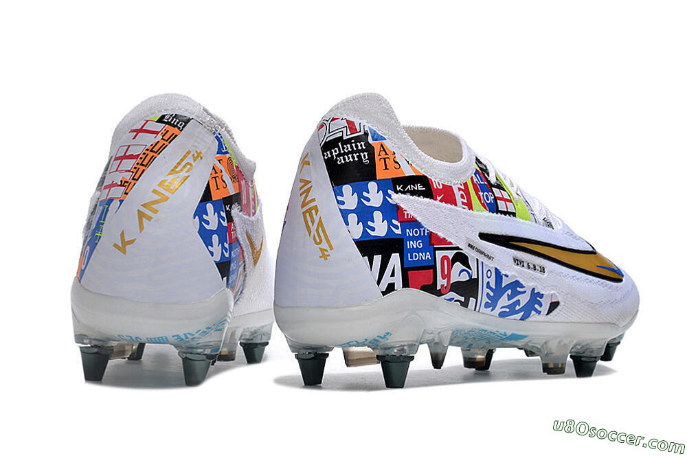 Nike Phantom GX Elite SG Soft Ground Soccer Cleats - White/Rainbow 6
