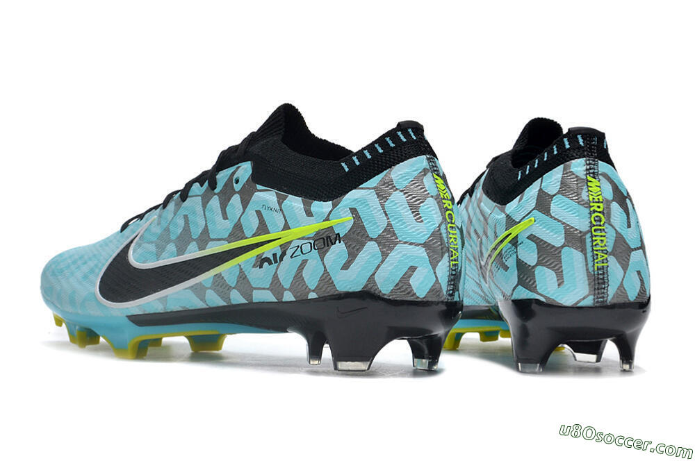 Nike Air Zoom Mercurial Vapor 15 Elite FG Firm Ground Soccer Cleats - Blue/Black/White/Green 5