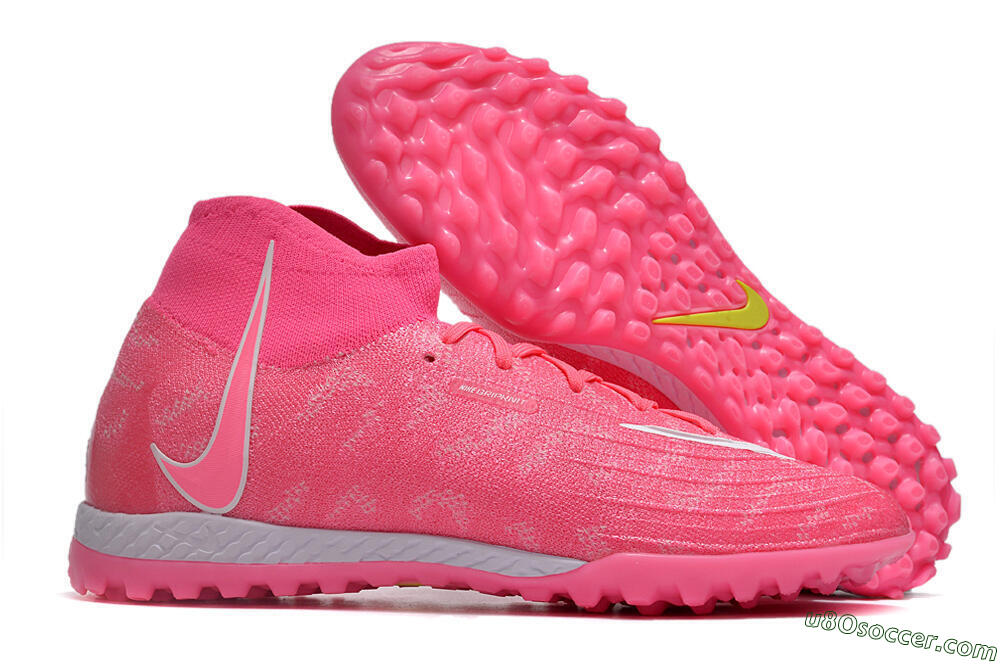 Nike Phantom Luna Elite NU TF Artificial Turf Soccer Shoes - Pink/White/Yellow 1
