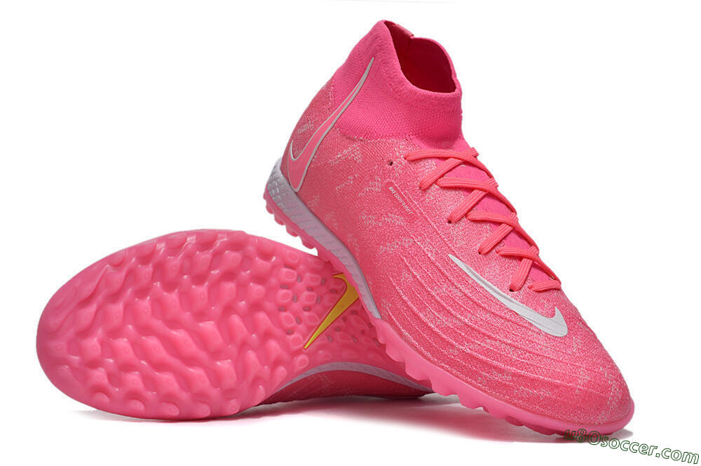 Nike Phantom Luna Elite NU TF Artificial Turf Soccer Shoes - Pink/White/Yellow 3