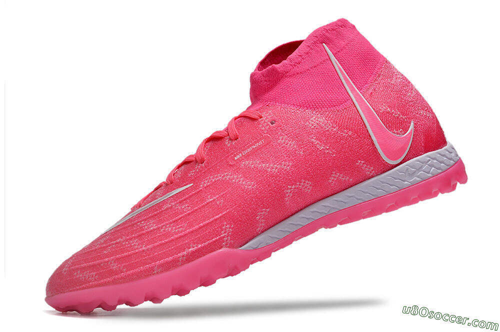 Nike Phantom Luna Elite NU TF Artificial Turf Soccer Shoes - Pink/White/Yellow 5