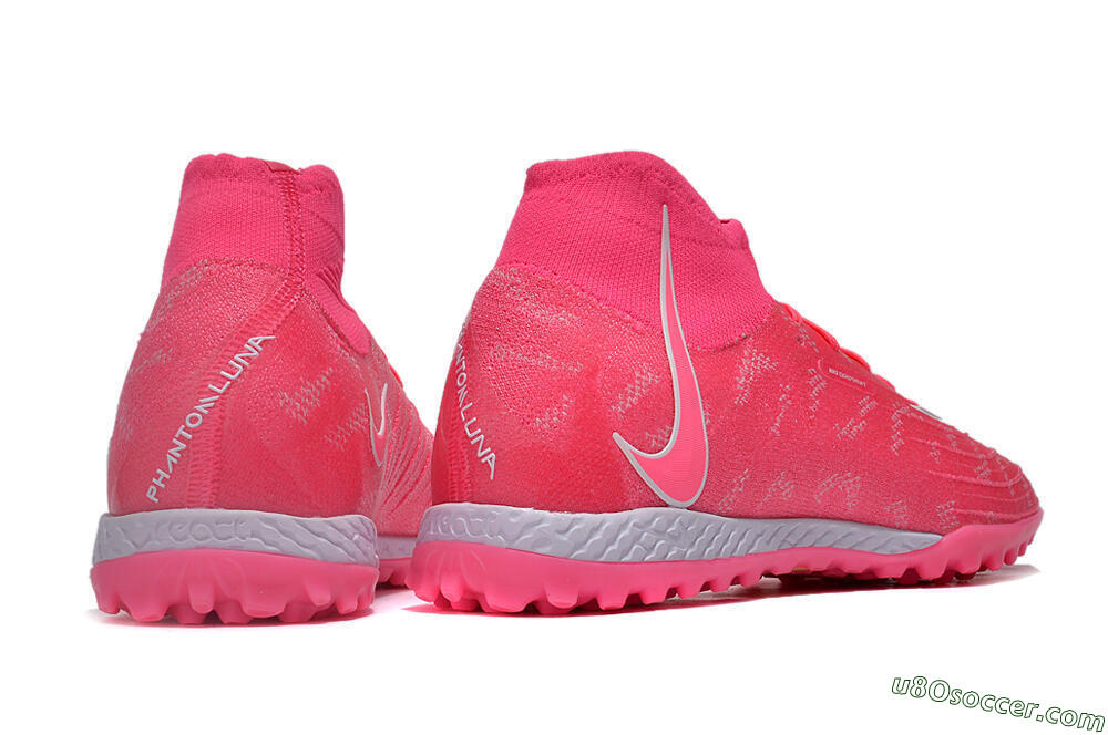 Nike Phantom Luna Elite NU TF Artificial Turf Soccer Shoes - Pink/White/Yellow 6