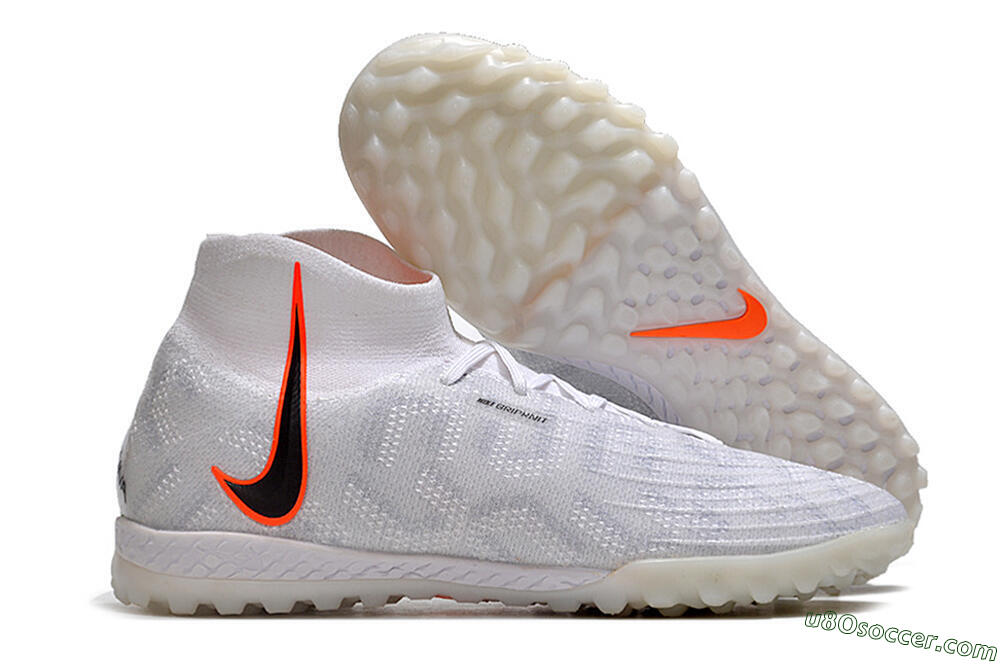 Nike Phantom Luna Elite NU TF Artificial Turf Soccer Shoes - White/Grey/Orange/Black 1