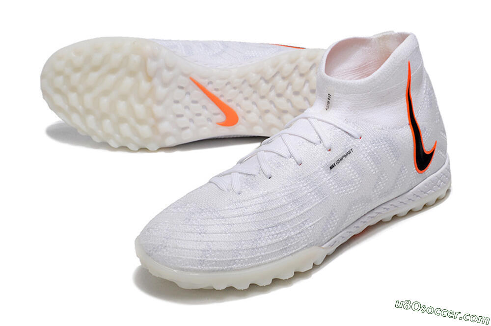 Nike Phantom Luna Elite NU TF Artificial Turf Soccer Shoes - White/Grey/Orange/Black 3
