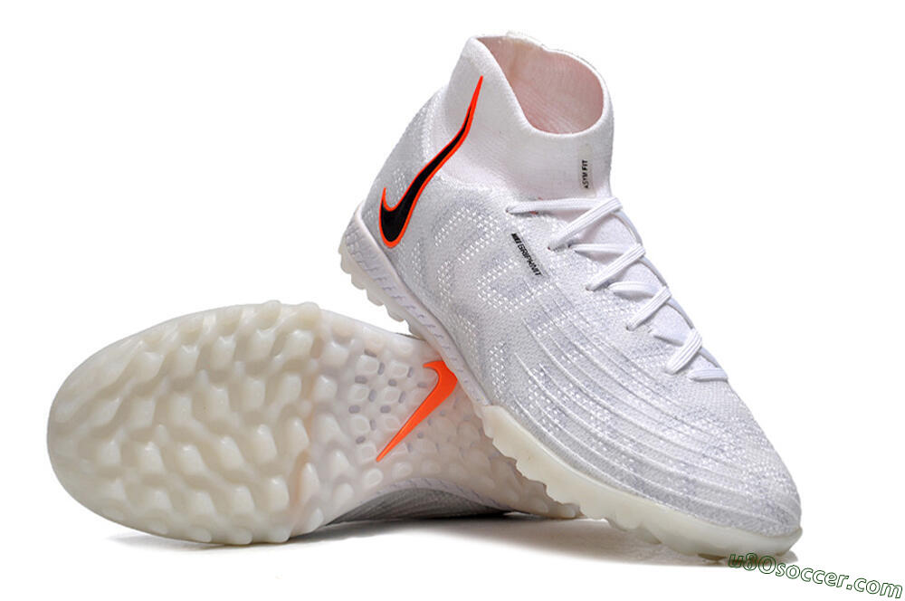 Nike Phantom Luna Elite NU TF Artificial Turf Soccer Shoes - White/Grey/Orange/Black 4