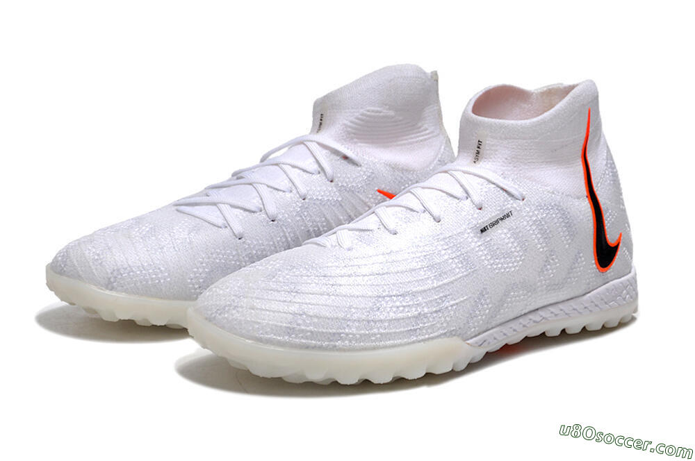 Nike Phantom Luna Elite NU TF Artificial Turf Soccer Shoes - White/Grey/Orange/Black 5