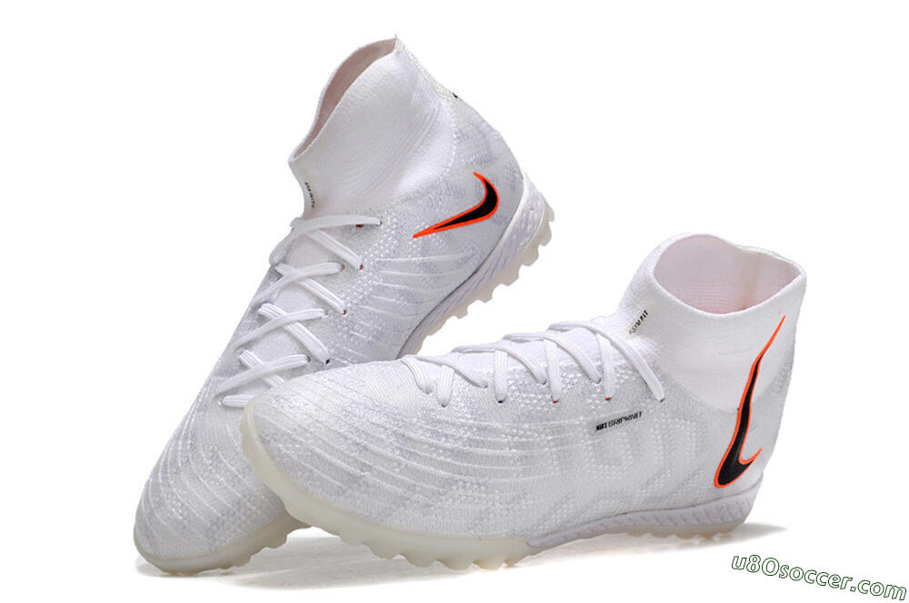 Nike Phantom Luna Elite NU TF Artificial Turf Soccer Shoes - White/Grey/Orange/Black 6