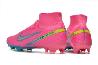Nike Air Zoom Mercurial Superfly 9 Elite FG Firm Ground Soccer Cleats - Pink/Silver/Blue/Yellow