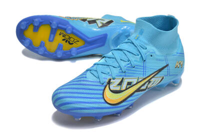 Nike Air Zoom Mercurial Superfly 9 Elite FG Artificial Grass Soccer Cleats - Blue/Black/Yellow