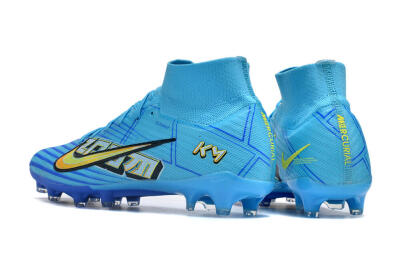 Nike Air Zoom Mercurial Superfly 9 Elite FG Artificial Grass Soccer Cleats - Blue/Black/Yellow